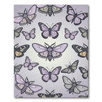 Ethereal Lavender Butterfly Moth Meadow Rug