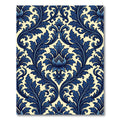 Deep Blue Opulent Scrollwork Imagery Rug