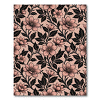 Blush Pink Botanical Floral Art Rug