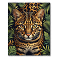 Golden Ocelot Jungle Chain Portrait Rug