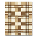 Earthy Brown Plaid Checkered Rug