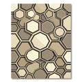 Neutral Multi Hexagon Interlocking Rug