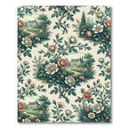 Victorian Estate Garden Rose Toile Rug