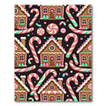 Gingerbread Houses Candy Cane Swirls Rug