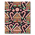 Gingerbread Houses Candy Cane Swirls Rug