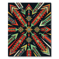 Vibrant Geometric Arrow Starburst Tapestry Rug