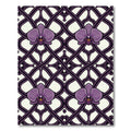 Elegant Violet Orchid Lattice Trellis Rug