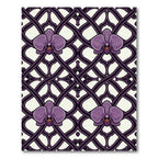 Elegant Violet Orchid Lattice Trellis Rug