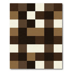 Brown Cream CheckerboardSquares Rug