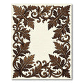 Elegant Bronze Acanthus Scroll Border Rug