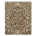 Ornate Golden Acanthus Scrollwork Rug