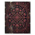 Dark Crimson Floral Medallion Tapestry Rug