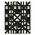 Black White Overlapping Lattice Rug