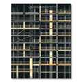 Abstract Industrial Skyscraper Construction Grid Rug