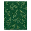 Emerald Green Palm Frond Silhouette Rug