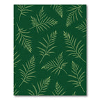 Emerald Green Palm Frond Silhouette Rug