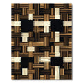 Abstract Earth Tone Woven Geometric Rug