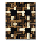 Abstract Earth Tone Woven Geometric Rug
