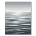 Minimalist Gray Ombre Ocean Wave Rug