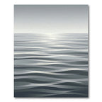 Minimalist Gray Ombre Ocean Wave Rug