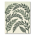 Elegant Sage Green Leafy Vine Rug
