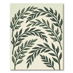Elegant Sage Green Leafy Vine Rug