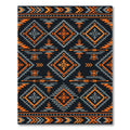 Bold Orange Gray Tribal Diamond Rug