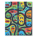 Vibrant Playful City Road Traffic Rug
