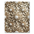 Gold Gilded Celestial Star Infinity Mosaic Rug
