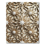 Gold Gilded Celestial Star Infinity Mosaic Rug