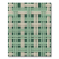 Sage Green and Cream Woven Grid Rug