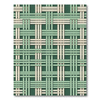Sage Green and Cream Woven Grid Rug