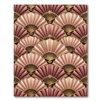 Elegant Blush and Gold Art Deco Fan Rug