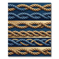 Navy Tan Rope Twist Texture Rug