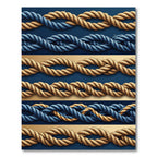 Navy Tan Rope Twist Texture Rug