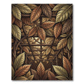 Earthy Autumn Greenhouse Leaf Vine Rug