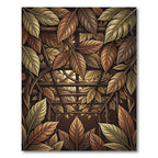 Earthy Autumn Greenhouse Leaf Vine Rug