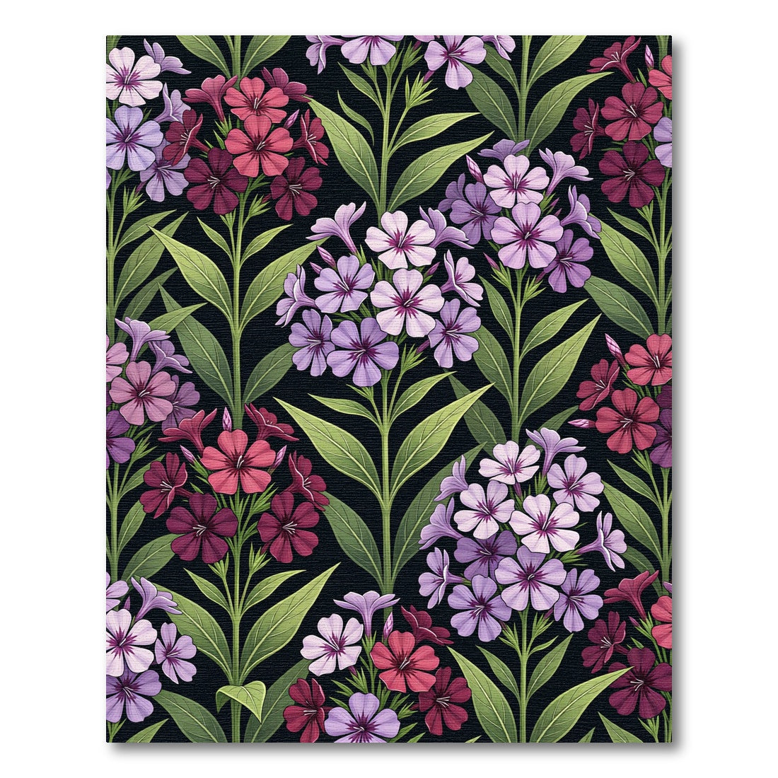 Vibrant Phlox Floral Botanical Garden Rug