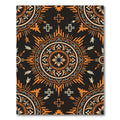 Terracotta Southwestern Sun Medallion with Arrows Rug