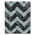 Geometric Concrete Chevron Graphic Gray Black Rug