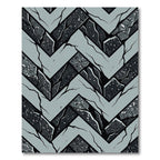 Geometric Concrete Chevron Graphic Gray Black Rug