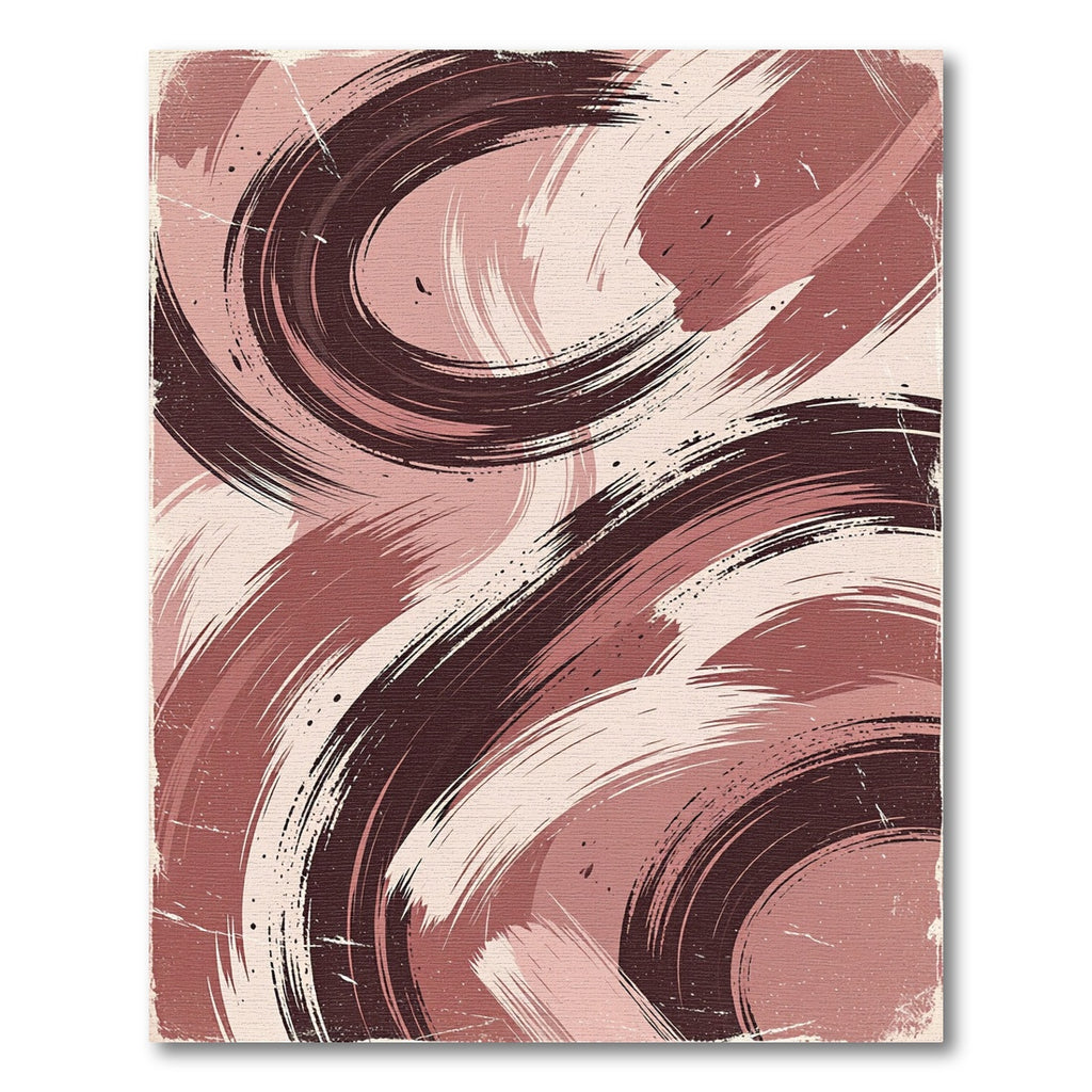 Earthy Swirl Brushstroke Artwork Rug