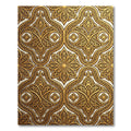 Ornate Golden Damask Floral Scroll Rug