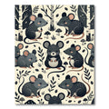 Whimsical Forest Mouse Cream Woodland Rug