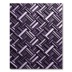 Purple Geometric Interlocking Sticks Rug