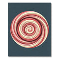 Crimson Swirl Candy Round Rug