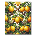 Sunny Citrus Lemon Trellis Wallpaper Rug