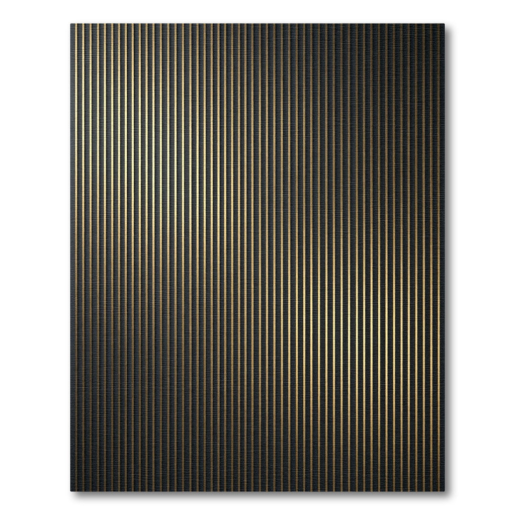 Dark Gold Stripe Linear Rug