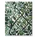 Lush Forest Green Foliage Trellis Rug