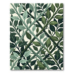 Lush Forest Green Foliage Trellis Rug